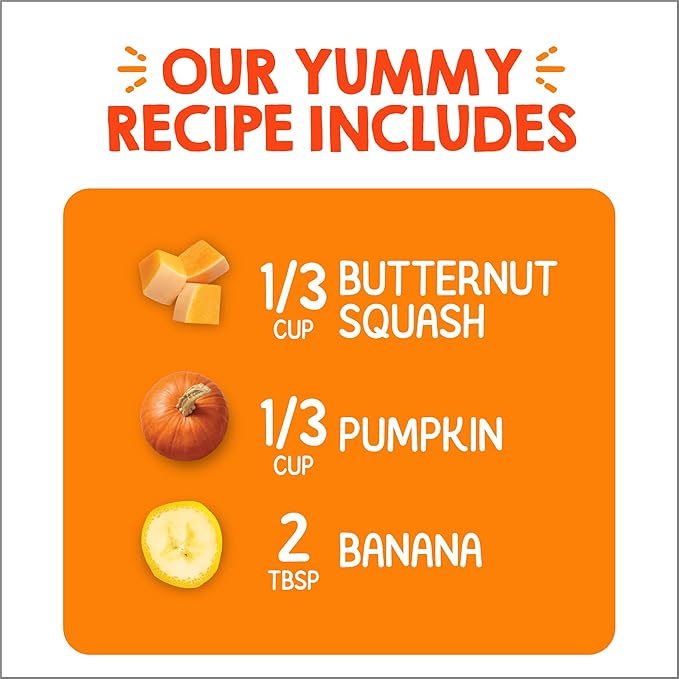 Happy Tot Organics Stage 4 Baby Food Pouches,Gluten Free, Vegan Snack, Love My Veggies, Fruit & Veggies Puree,Squash, Pumpkin & Bananas 4.22 oz Pouch (Pack of 16)