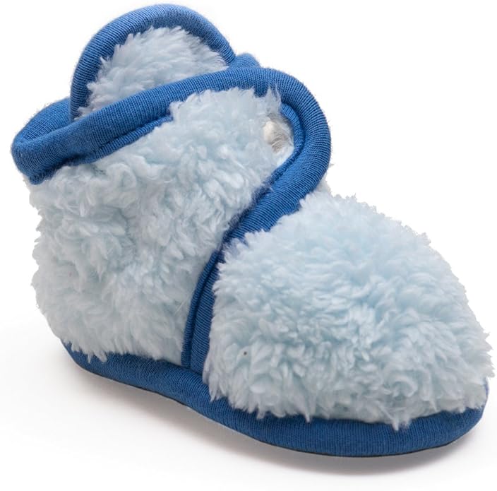 Warm Baby Booties Cozy Baby Slippers Stay on with Non Slid Sole with grippers for Newborns and Infants
