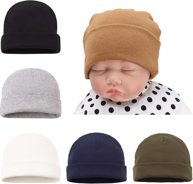 Bamery Cotton Baby Girl Hat Preemie Boys Beanie Newborn Hospital Hats Winter Infant Hats for Girls