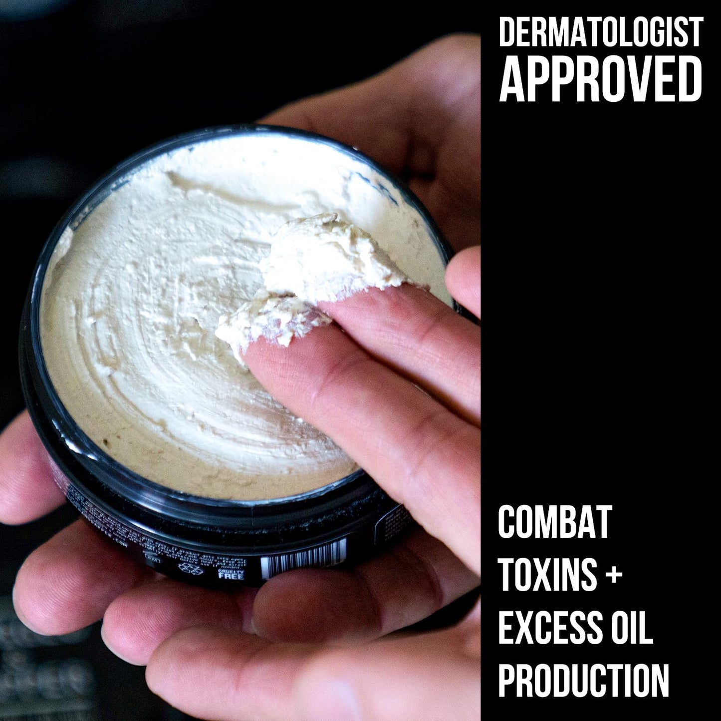 RUGGED & DAPPER - Premium Face Mask for Men - Deep Pore Cleansing Treatment - Fights Blackheads + Acne + Excess Oil - USA Made with Natural Kaolin Clay - 5.5 Oz