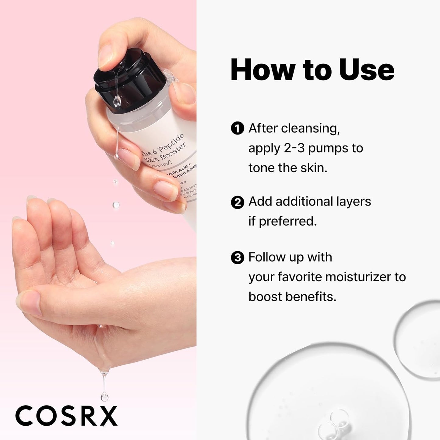 COSRX 6X Peptide Collagen Booster Toner Serum with Copper Peptides, Niacinamide & Hyaluronic Acid Skin Renewal Boosting Facial Essence for All Skin Types, Korean Skin Care, 150mL/5.07 Fl.Oz