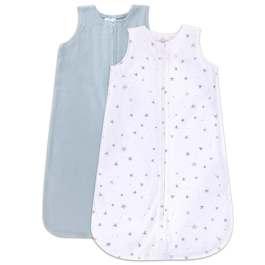 Baby Wearable Blanket - Baby Sleep Sack 100% Interlock Knit Cotton - Sleep Sack 12-18 Months - Comfy Soft Lightweight, 2-Pack Set