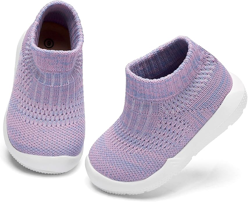 Engtoy Baby Shoes & Socks - Non-Slip Breathable Slippers with Soft Rubber Sole - Baby Boys & Girls Slip On Sneakers