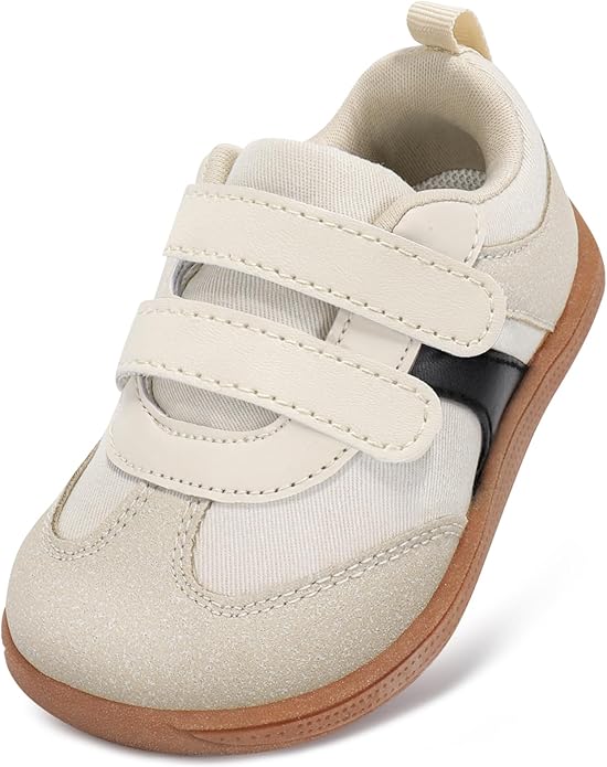 Toddler Wide Toe Box Barefoot Shoes Boys Girls Sneakers Zero Drop Kid Tennis Running Shoes Lightweight Non-Slip Comfortable Infant First Walking Shoe Outdoor Activities School