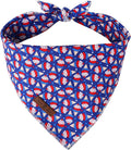 Lionet Paws Cotton Dog Bandanas, Comfortable Blue Red Sundae Dog Bandana Scarf by lionetpaws
