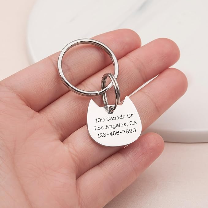 Anavia Small Size Dog Cat ID Tags, Small/XS Personalized Color Plated Stainless - Image 2