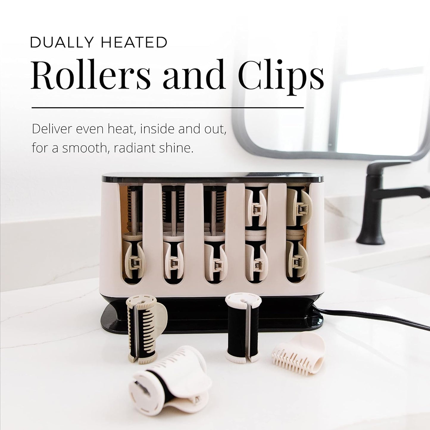 Remington Shine Therapy Argan Oil & Keratin Treated Hot Rollers Set, Professional Hair Curlers for Setting All Hair Lengths from Short and Medium to Long