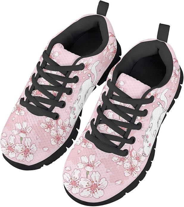 MARSVOVO First Shoes for Walking Boy Girl Athletic Lightweight Flexible Lace-up Breathable Running Shoes Casual Classic Comfortable Non Slip Play Sport Learning to Walk Toddler Girl Sneakers