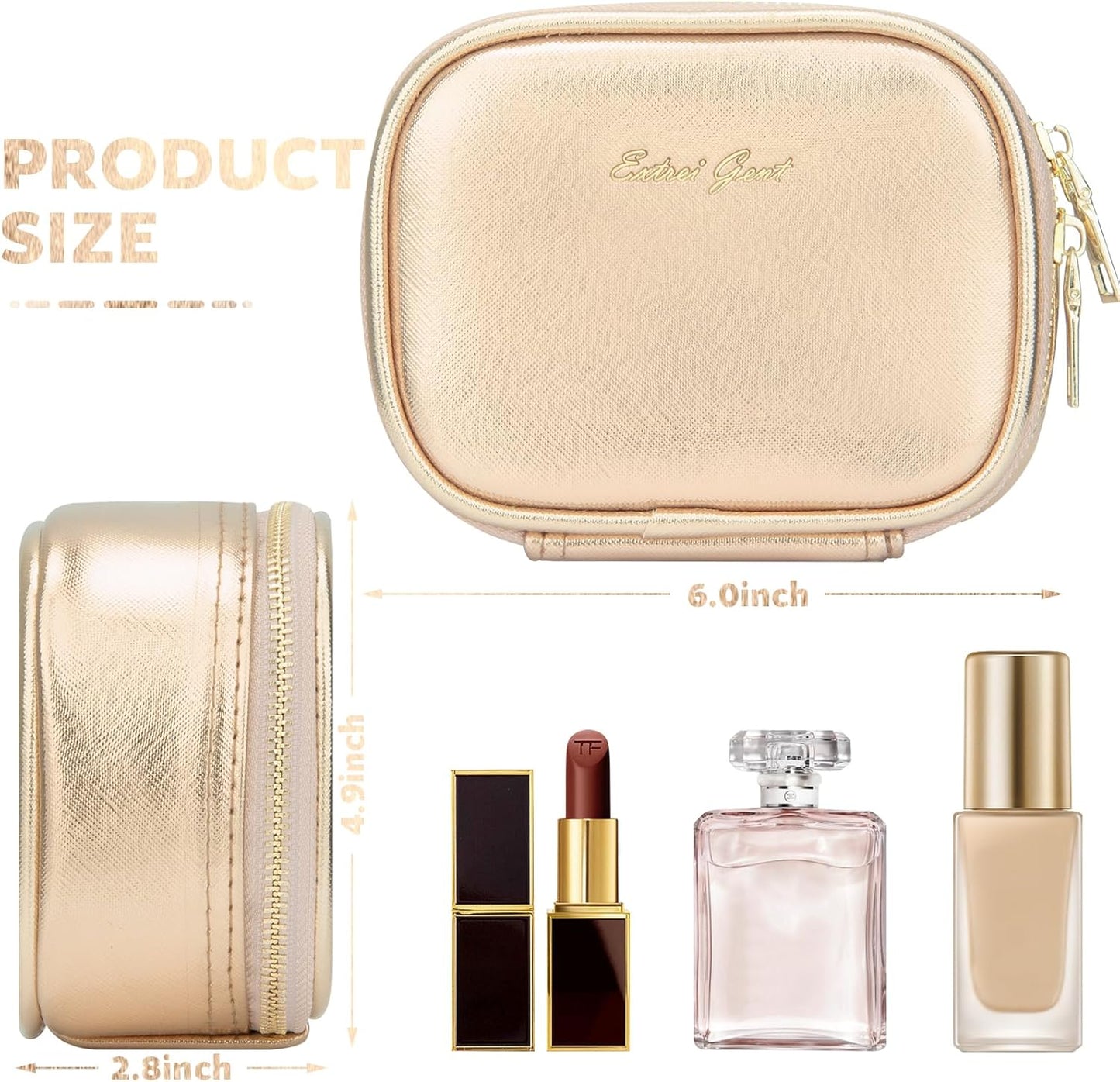 Small Makeup Bag Travel Train Case with Mirror and Light Mini Travel Make up for Women Train Case Cosmetic Organizer 3 Adjustable Brightness Toiletry Bag Portable Artist Storage