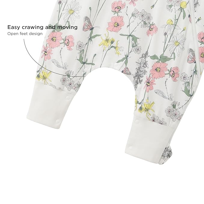 Duomiaomiao 2 Pack 0.5 TOG Toddler Sleep Sack 12-24 Months 100% Cotton Lightweight Baby Sleep Sack with Feet, Breathable Comfy Toddler Wearable Blanket