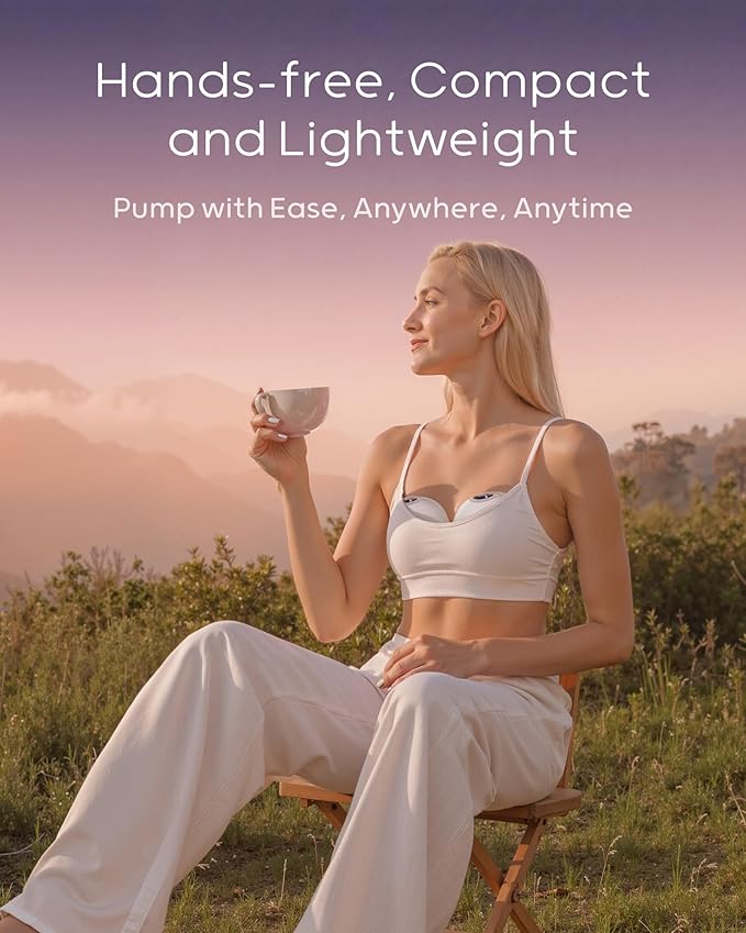 Nuliie Hands-Free Breast Pump, Wearable Breastfeeding Pump 4 Modes 9 Levels with 18/21/24MM Flange, Electric Breast Pump Portable, Replaced Pumping Accessories Included (2 Packs, White)