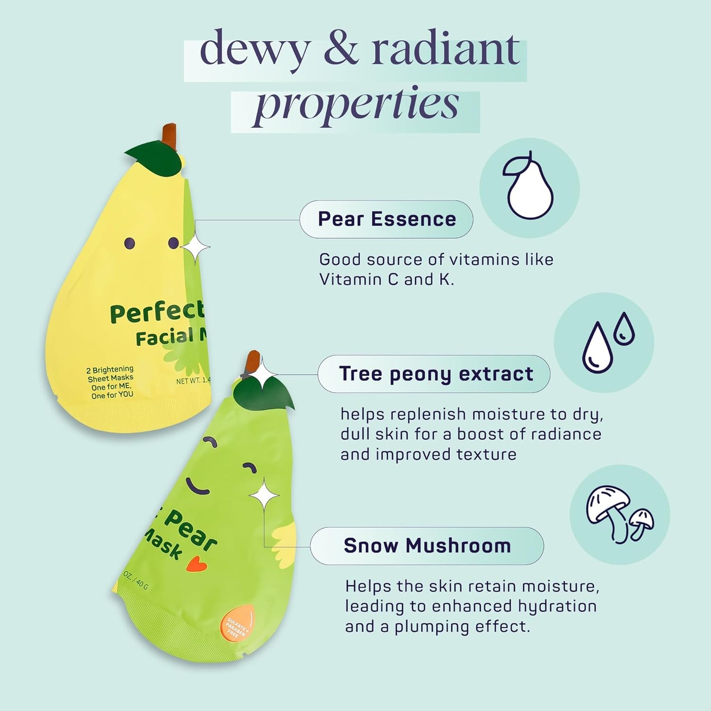 SpaLife Donut Let Me Go Duo Facial Masks - Pack of 6 - Skincare Gift Set for Valentine's Day - Radiant Caffeine and Soothing Vanilla - Beauty Moisture Hydration Face Mask for Men and Women