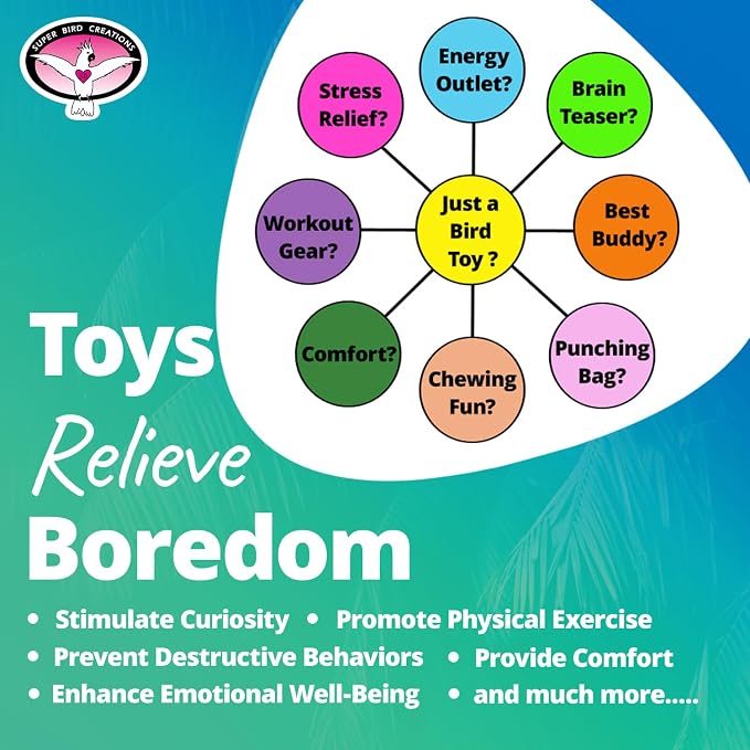 Super Bird Creations SB680 Balsa Stack Bird Toy, Small Bird Size, 6.5" x 2" - Image 7