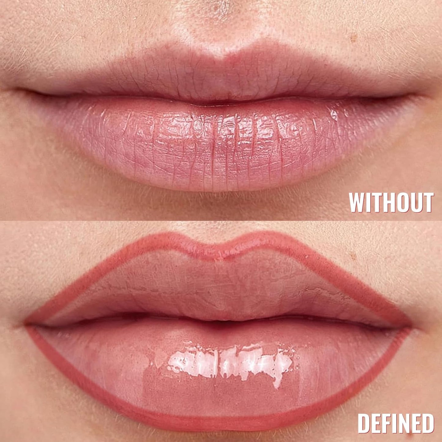 Lip Stain - Lip Liner Stain, Long Lasting Peel Off Lip Stain, Natural Peel Off Lip Liner Stain with Tweezer, Easy to Use, Waterproof, Smudge-proof, Transfer-proof, Rose