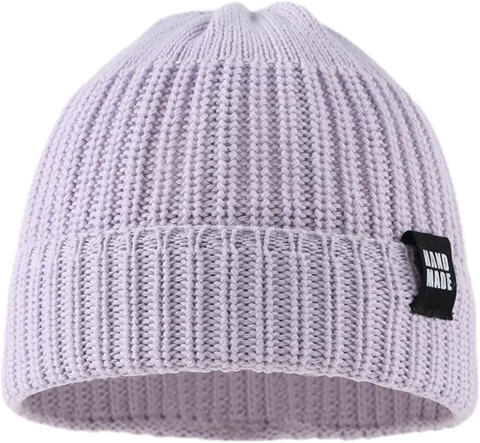JANGANNSA Simple Knitted Baby Beanie Hip-Hop Boys Winter Hat Toddler Kids Bonnet for Girls 0-5Y