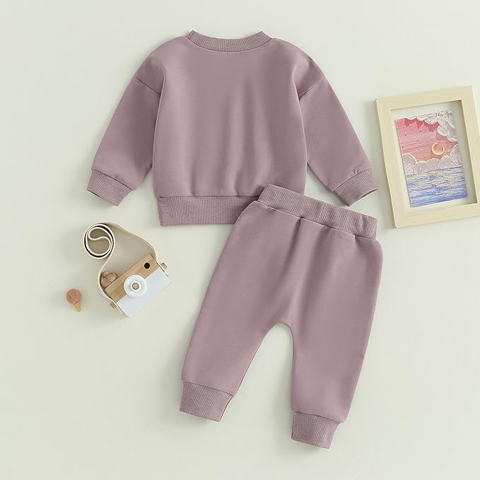 Tiaham Baby Boy Clothes Girl Outfits Fashion Sweatshirt Sweat Pant Kids Toddler Tops Pant Sets