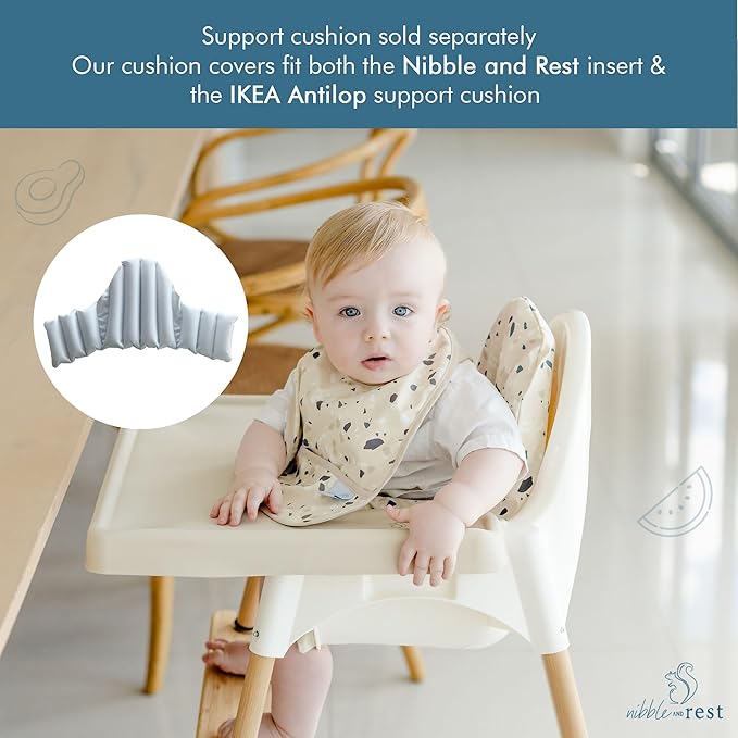 Nibble and Rest Highchair Cushion Cover for Inflatable Cushion, Compatible for IKEA Antilop Highchair, Accessories Stain-Proof and Wipeable Cover (Cushion NOT Included)(Little Koala)