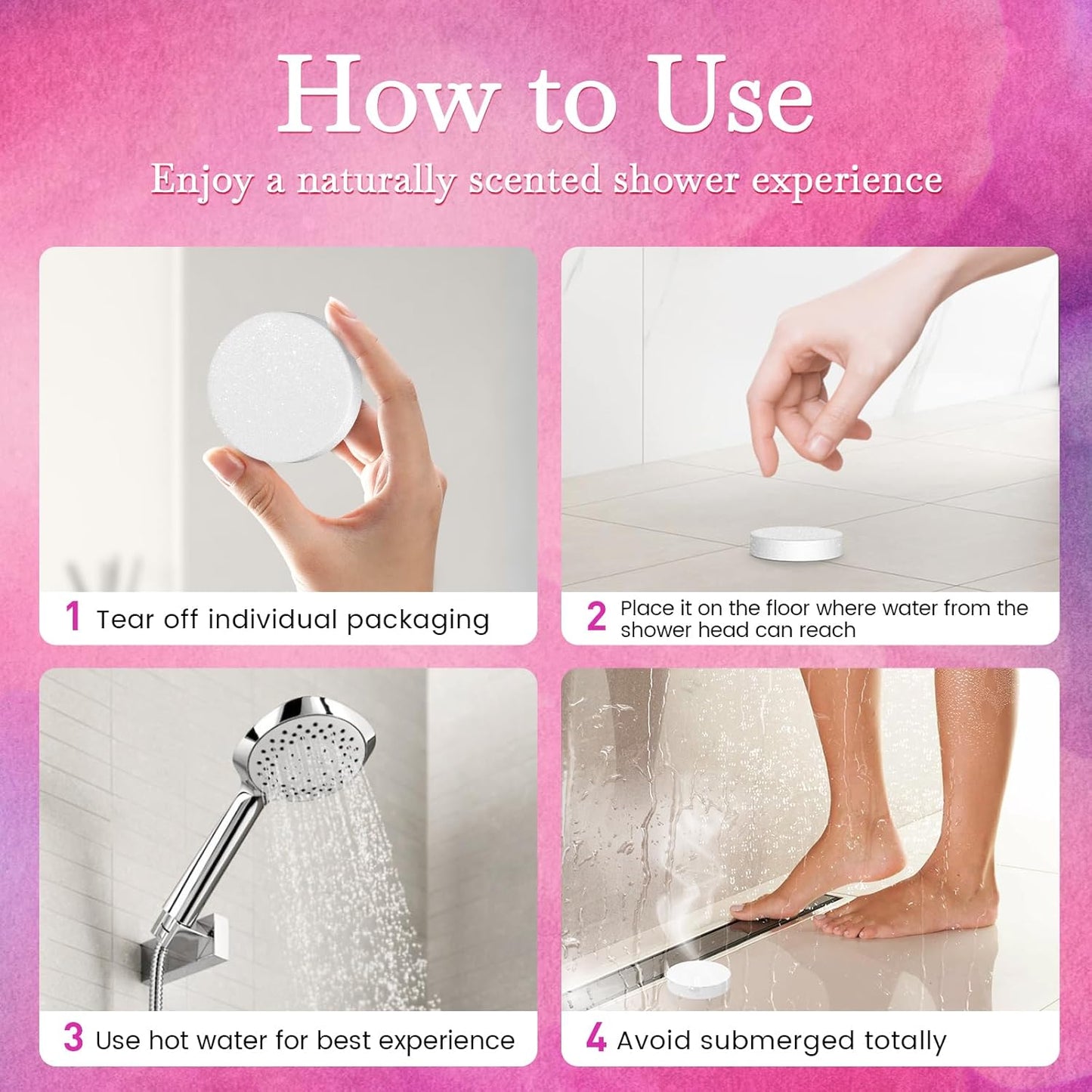 2SET 40PCS Shower Steamers Aromatherapy for Women or Men, 10 Scents Organic Shower Bombs, Relaxation with Organic Essential Oils, Birthday Self Care Gift for Women（80 PCS）