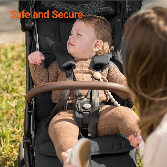 MAMAZING Lightweight Baby Travel Stroller with Carbon Fiber Frame, Compact & Airplane-Friendly, One-Handed Folding Design, 11.6 lbs, Perfect for Toddlers, Organizer & Cushion Included, Jet