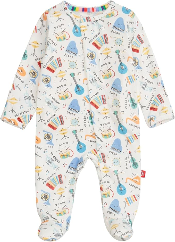 Magnetic Me Girls Modal Magnetic Baby Footie Pajamas | Silky Soft Modal Fabric | Baby Sleepers Available Sizes PRE - 24M