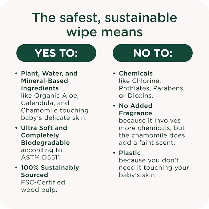 HealthyBaby Our Wet Wipes | EWG Verified Safe | 100% Water & Plant Based | Unscented & Safe for Sensitive Skin | Fragrance Free and Totally Chlorine Free (4 packs, 256 wipes)