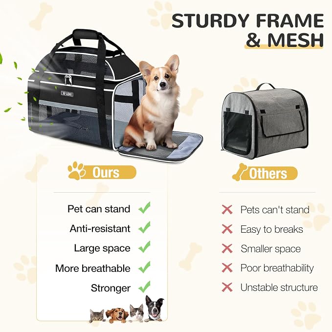 Lekereise Top-Expandable Pet Carrier 18x11x11Inch Delta American United Airline - Image 8