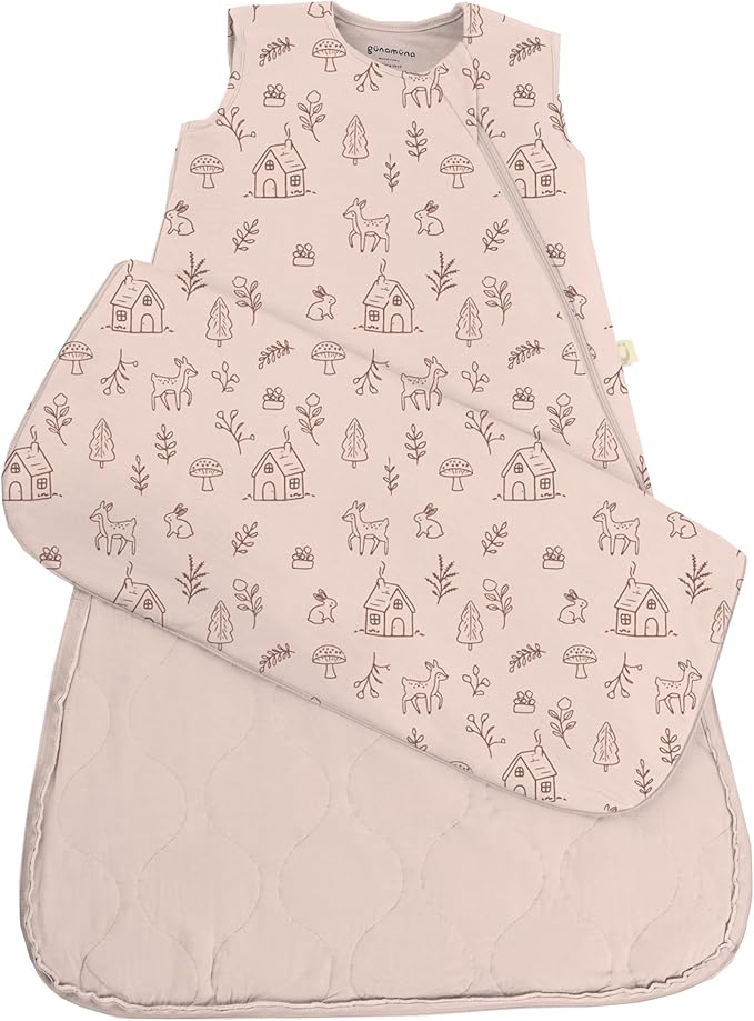 GUNAMUNA günamüna Unisex Baby, Toddler Wearable Blanket, Sleeping Bag Bamboo Rayon, Sleep Sack with Diaper Zipper, 2.6 TOG