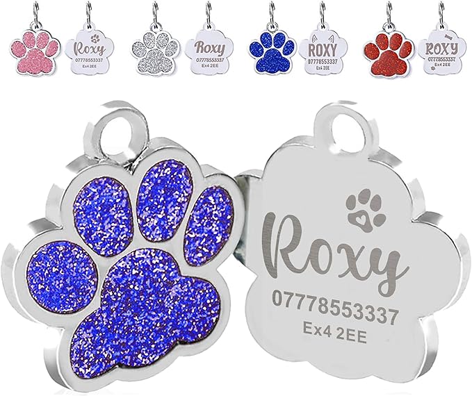 EDSG Cat Dog Tags Personalized for Pets, Dog Name Tags Cat Name ID Tag by EDSG