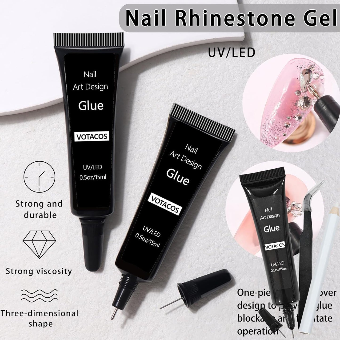 Nail Art Charms with Rhinestones Glue Gel Flatback Pearls Nail Charms Luxurious Nails Supplies Accessories Gold Steel Ball Gems Jewelry Pearls for Women Nails Design