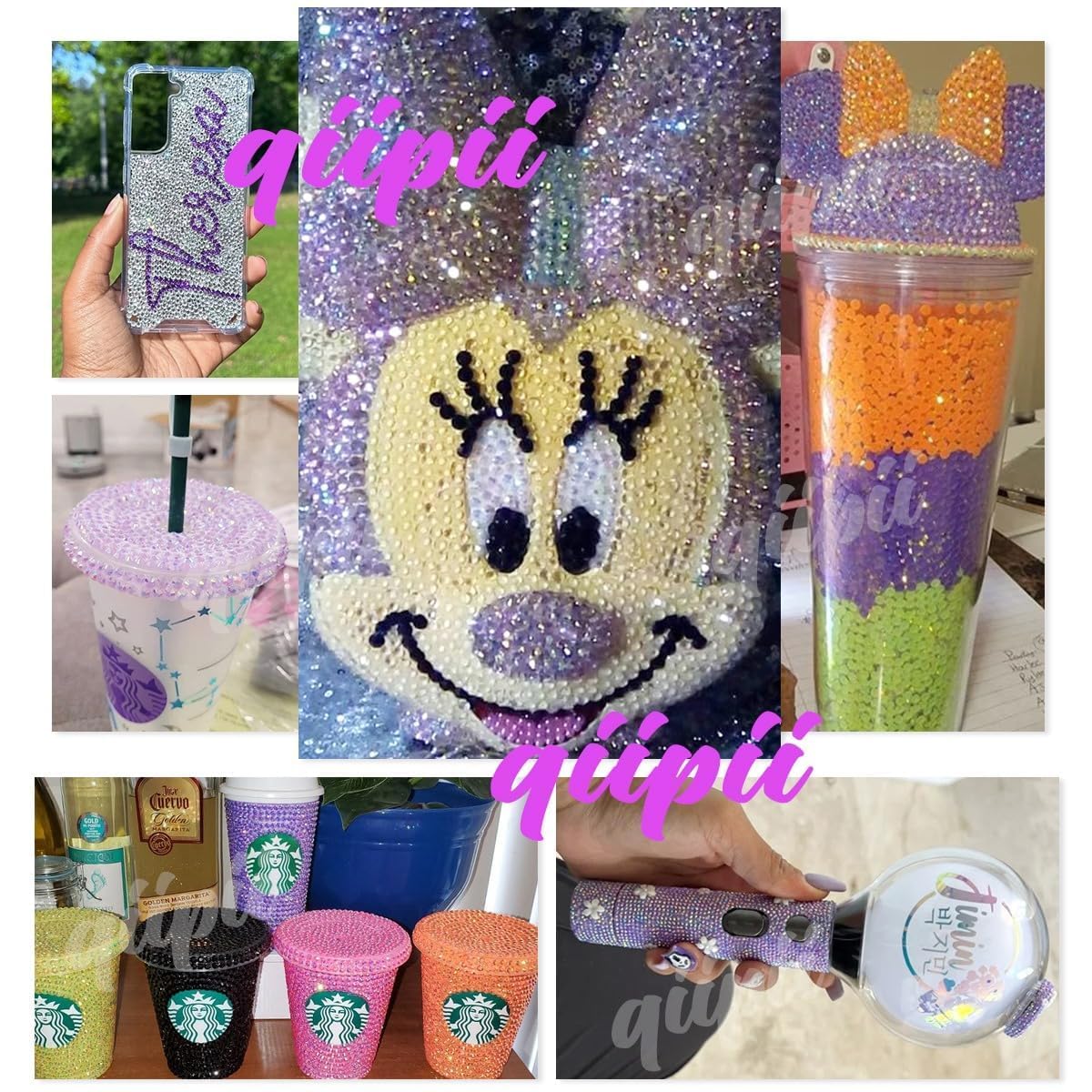 Light Purple AB Resin Rhinestones for Crafting 3mm 4mm 5mm Violet Flatback Jelly Stones Bulk SS10 SS16 SS20 Non-Hotfix Diamonds Crystals Gems for Nails Face Eyes Makeup Tumblers Bottles Crafts