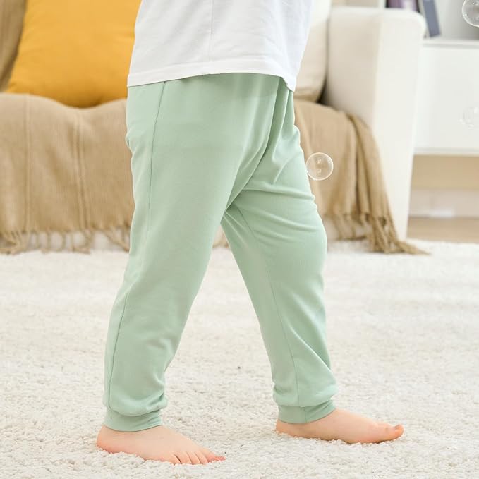 Baby Toddler Joggers Soft Pants for Boys and Girls, 0–24 Months, 2T–4T (3-Pack)