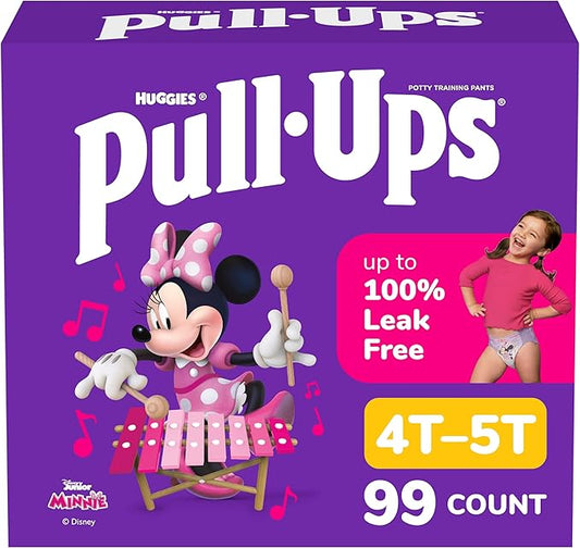 Pull-Ups Girls' Potty Training Pants, Size 4T-5T Training Underwear (38-50 lbs), 99 Count (3 Packs of 33)