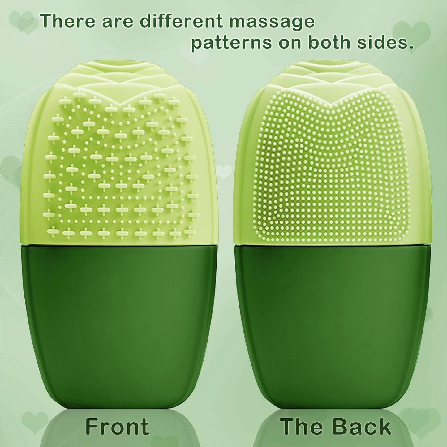 KOGITI Face Ice Mold & Roller - Ice Facial Massager for Puffiness Relief & Skin Care, Green