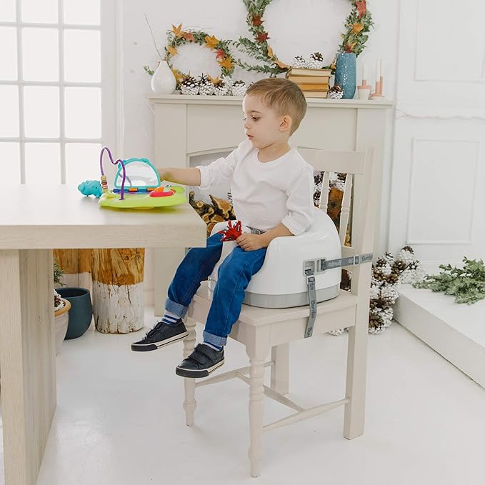 Bumbo 3-in-1 Multi-Seat for 6 to 36 Months, Travel Baby Feeding & Play Floor Seat, All-in-One Portable Booster with Tray & Toddler High Chair, Hemlock