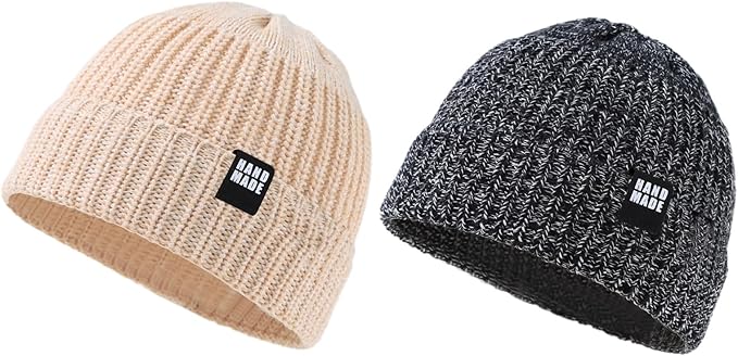JANGANNSA Simple Knitted Baby Beanie Hip-Hop Boys Winter Hat Toddler Kids Bonnet for Girls 0-5Y
