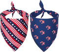 PTDECOR American US Flag Dog Bandana 4th of July Dog Bandanas Reversible by PTDECOR