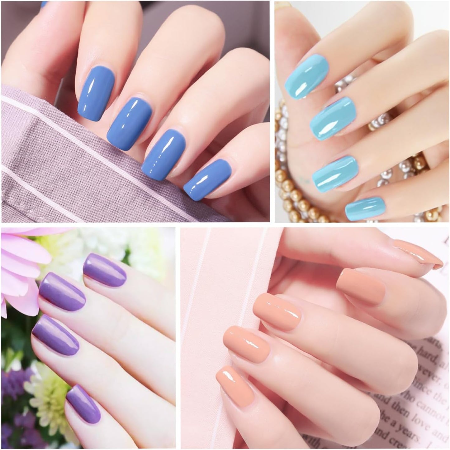 DANNEASY 16 Sheets Gradient Color Nail Polish Stickers Full Nail Wraps for Women Stick on Fingernail Nails Self Adhesive Nail Polish Strips Gel Nail Strips with Nail File, Cuticle Stick