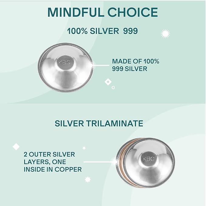Koala Babycare The Original Nursing Cups 100% Silver – Nipple Shields for Nursing Newborn - Breastfeeding Essentials Protect and Soothe Cracked Nipples - Maxi Size