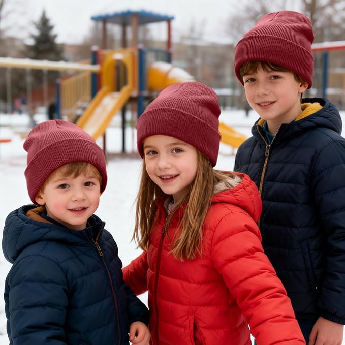 ZOORON Toddler Beanie Baby Kids Beanies Warm Winter Hat Knit Skull Cap for Boys & Girls Soft Children Infant Hat