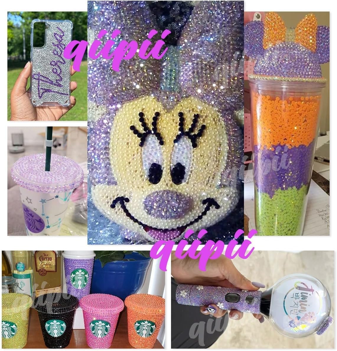 Mystique Purple Resin Crystal Rhinestones w B7000 Jewelry Glue for Bedazzling Crafting Flatback Stones 3mm 4mm 5mm 6mm Diamonds Crystals Gems Charms for Nails Face Eyes Makeup Tumblers Crafts