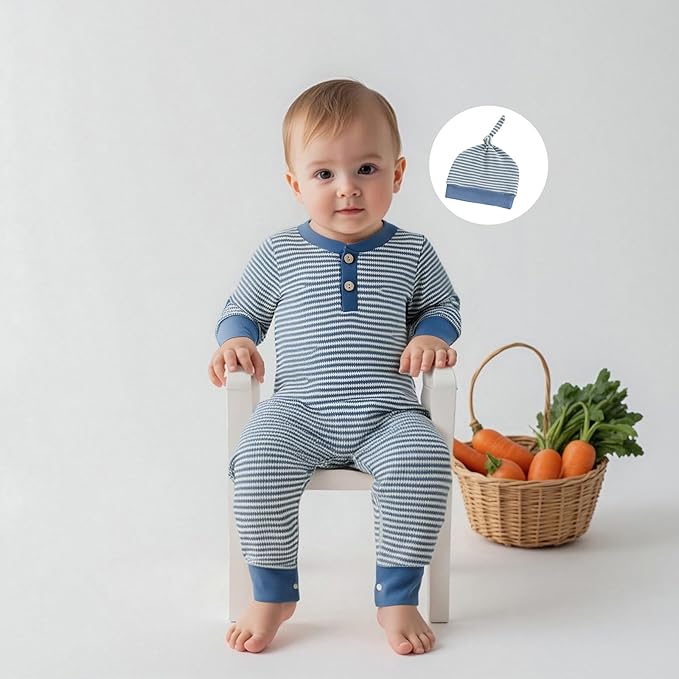 Kuriozud Newborn Infant Unisex Baby Boy Girl Clothes Button Romper Jumpsuit Basic One Piece Outfits