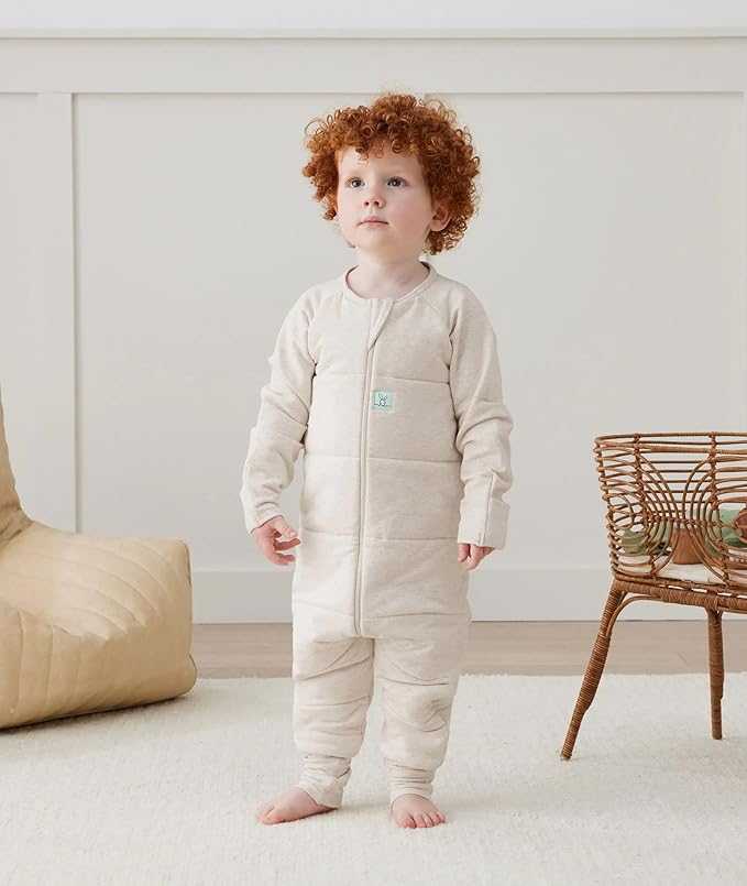ergoPouch 1.0 TOG Sleeping For Baby Girl and Baby Boy - Our Baby Sleeping Provide Ultimate Comfort - Easy Diaper Changes - Made with Breathable Materials (12-24 Months, Oatmeal Marle