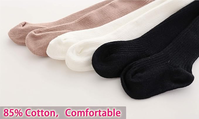 CECORC Baby Girls Tights Toddler Cable Knit Leggings Thick Cotton Infant Stockings Pantyhose 1-10T
