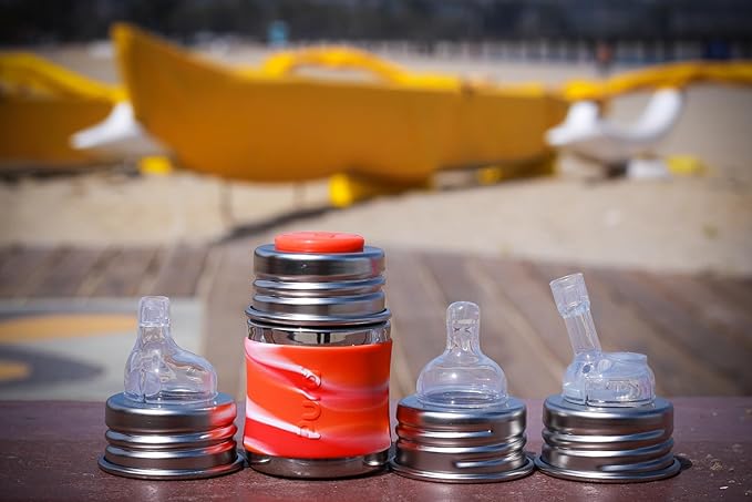 Pura Kiki Bottle Silicone Sealing Disks | Plastic-Free, Medical Grade, Unbreakable, Airtight | Baby Formula Milk, Food Storage, Breastmilk Storage for Travel - Moss & Mint