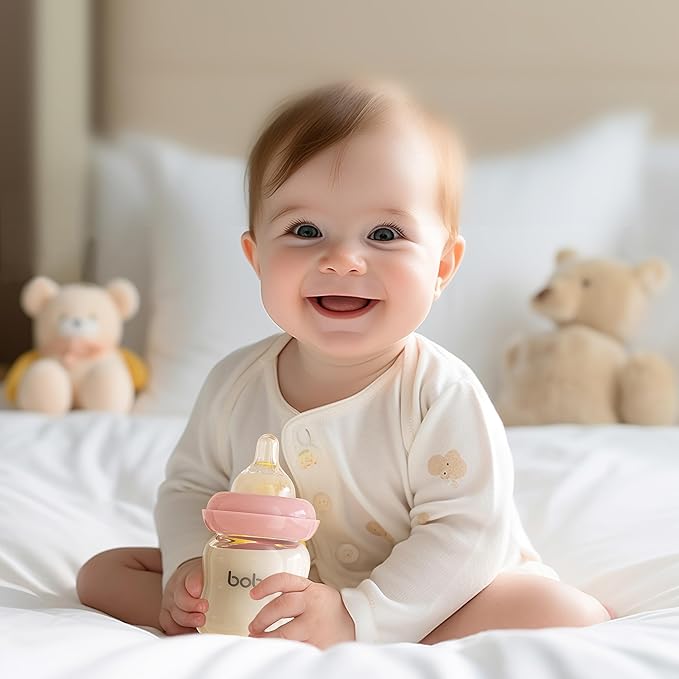 YOHKOH Baby Bottle Nipples for Wide Neck Bottles, 100% Natural Feel Silicone Nipples, BPA-Free (6m+, L, 4 Counts)