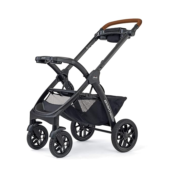 Chicco Bravo Primo Trio Travel System, Bravo Primo Quick-Fold Stroller with Chicco KeyFit 35 Zip Extended-Use Infant Car Seat, Car Seat and Stroller Combo | Springhill/Black