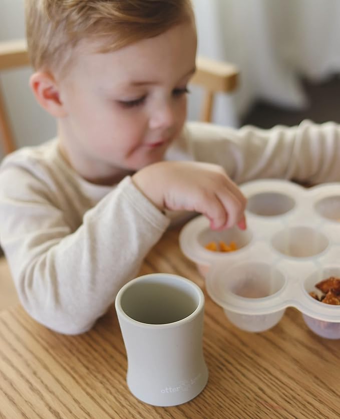 otterlove Silicone Baby & Toddler Training Cup - Pediatric OT Approved - 100% Platinum Pure LFGB Silicone - Unbreakable - Plastic Free - Tiny Cup Perfect for Baby Led Weaning