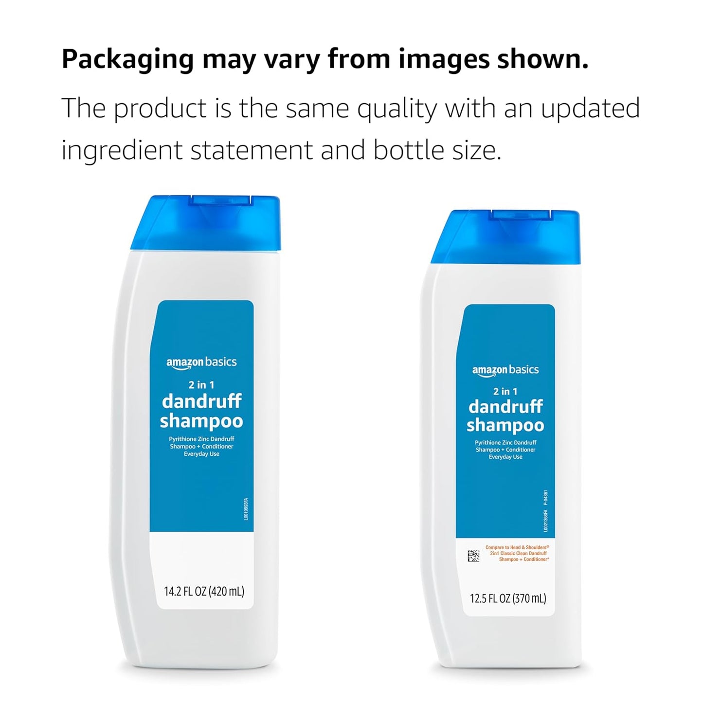 Amazon Basics 2-in-1 Dandruff Shampoo and Conditioner, Gentle, pH Balanced, 12.5 Fl Oz (Pack of 6) (Previously Solimo)