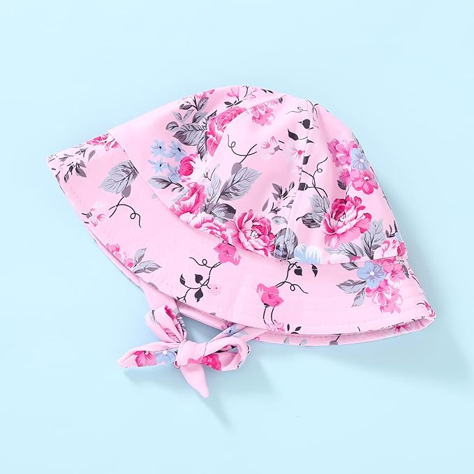 Infant Baby Girl Swimsuit One-Piece Long Sleeve Rash Guard with Hat Set Floral Zipper Bathing Suit Leopard Beach Wear