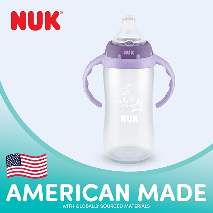 NUK Mickey Mouse Large Learner Cup 10oz 2pk – BPA Free, Spill Proof Sippy Cup
